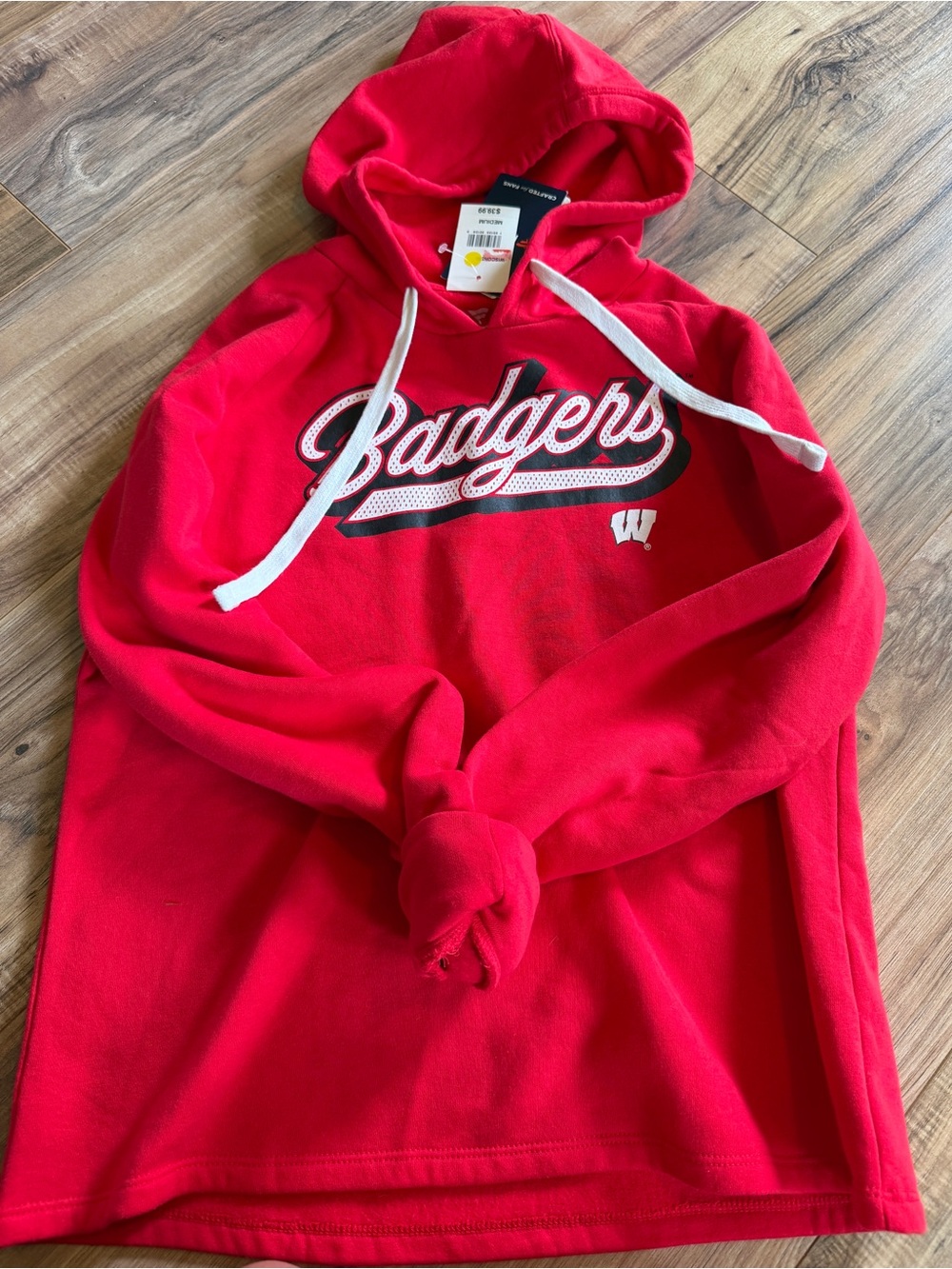 Women’s Wisconsin Badges Hood sweatshirt M NWT